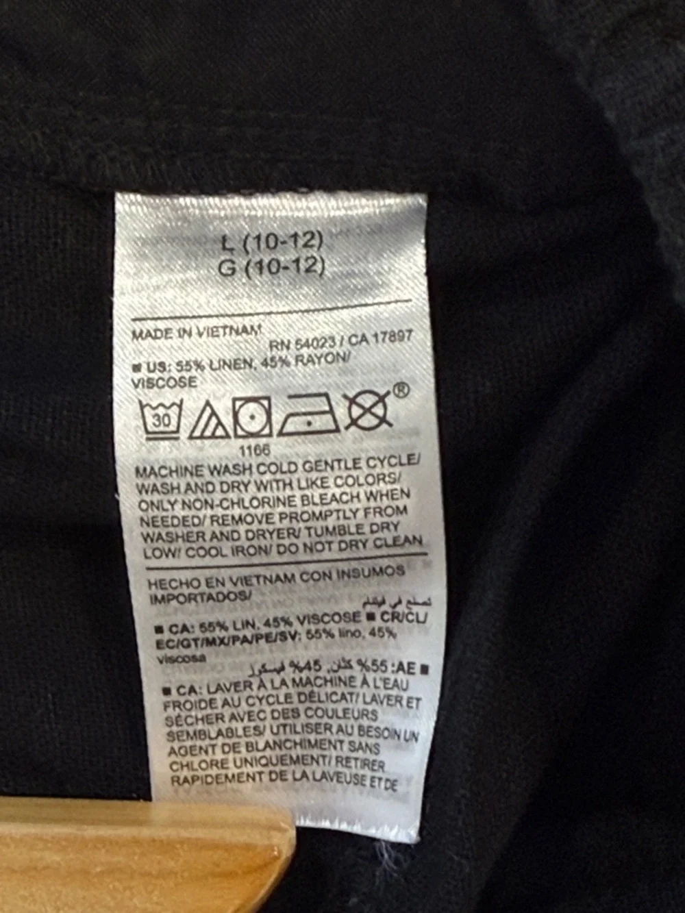 Old Navy Girls Wide Leg Linin Pants Cream Black Set Elastic Waist Pull-On - Picture 7 of 12